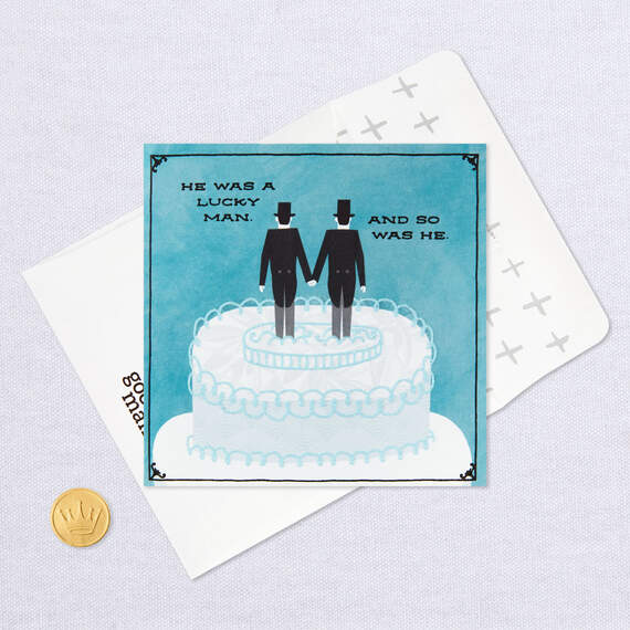 Groom and Groom Cake Toppers Wedding Card, , large image number 5