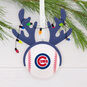 Cubs Reindeer Baseball Christmas Ornament hanging on tree image number 2