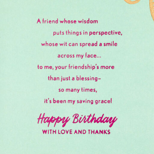Your Friendship Is a Blessing Birthday Card, 