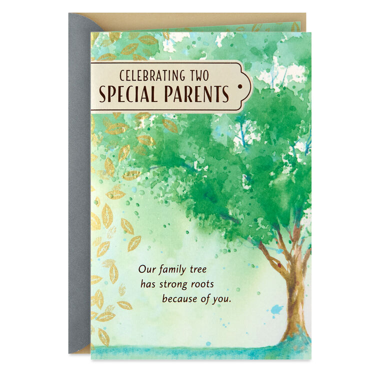 Strong Roots Anniversary Card for Parents