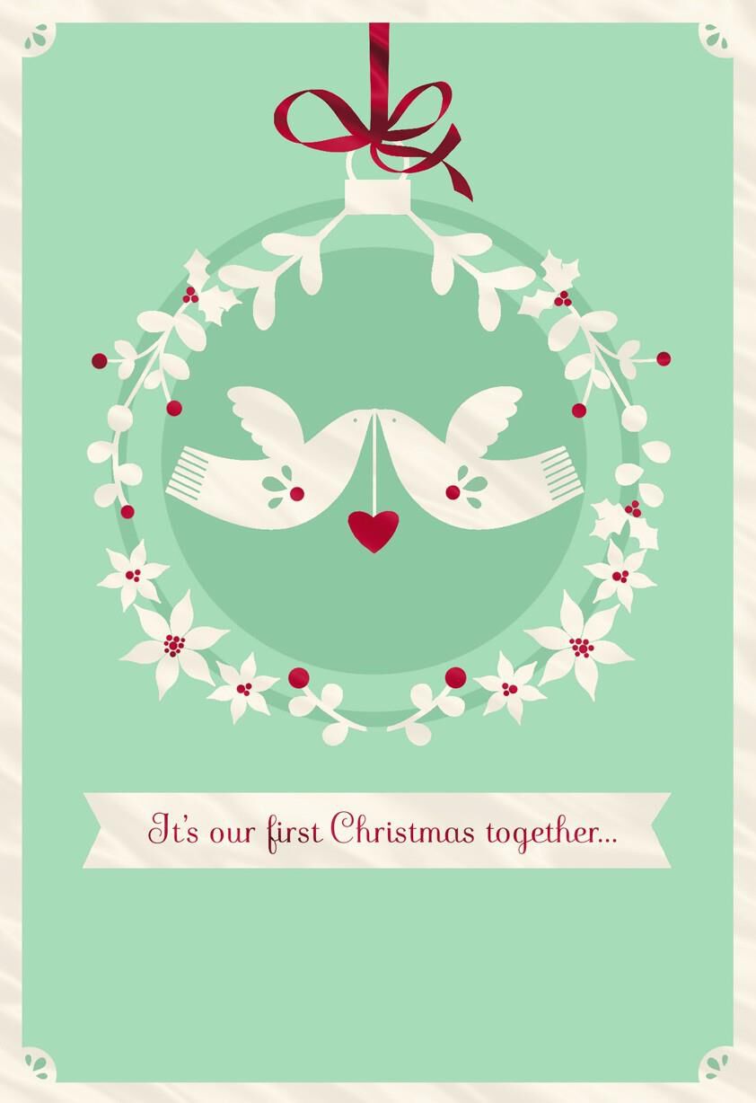 White Doves First Christmas Greeting Card