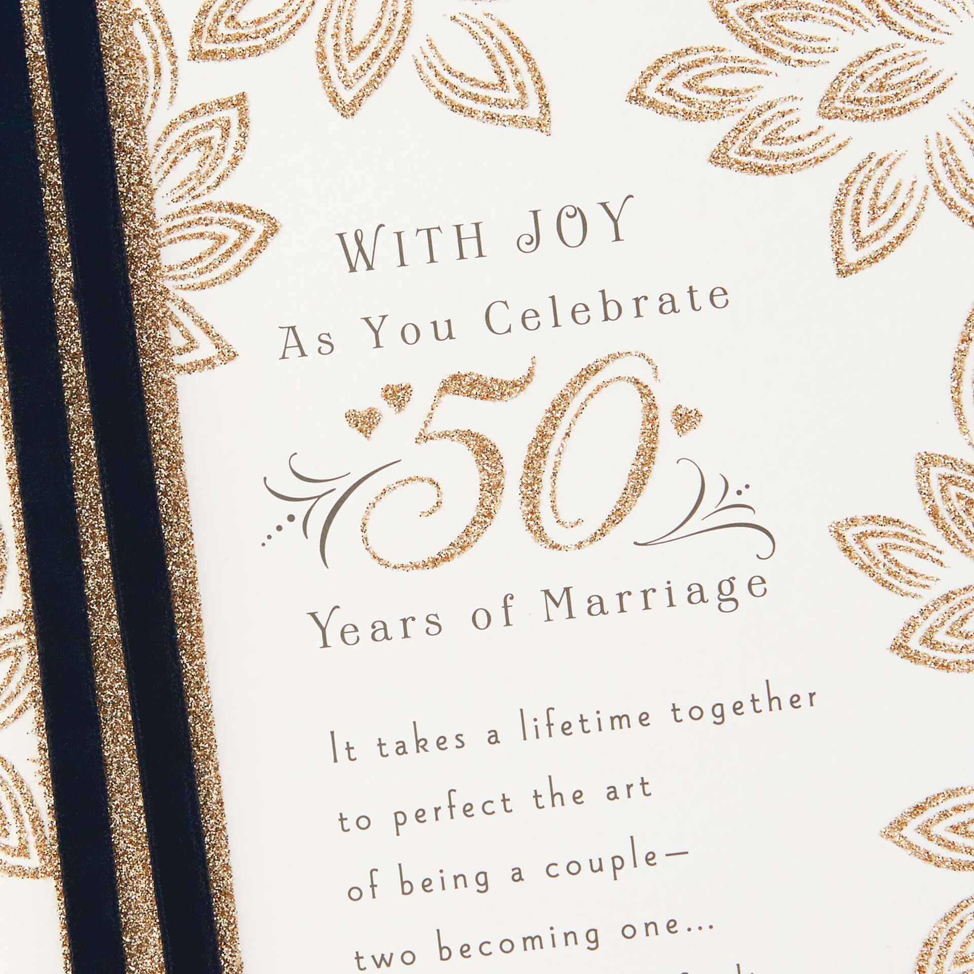 With Joy for You Religious 50th Anniversary Card Greeting Cards
