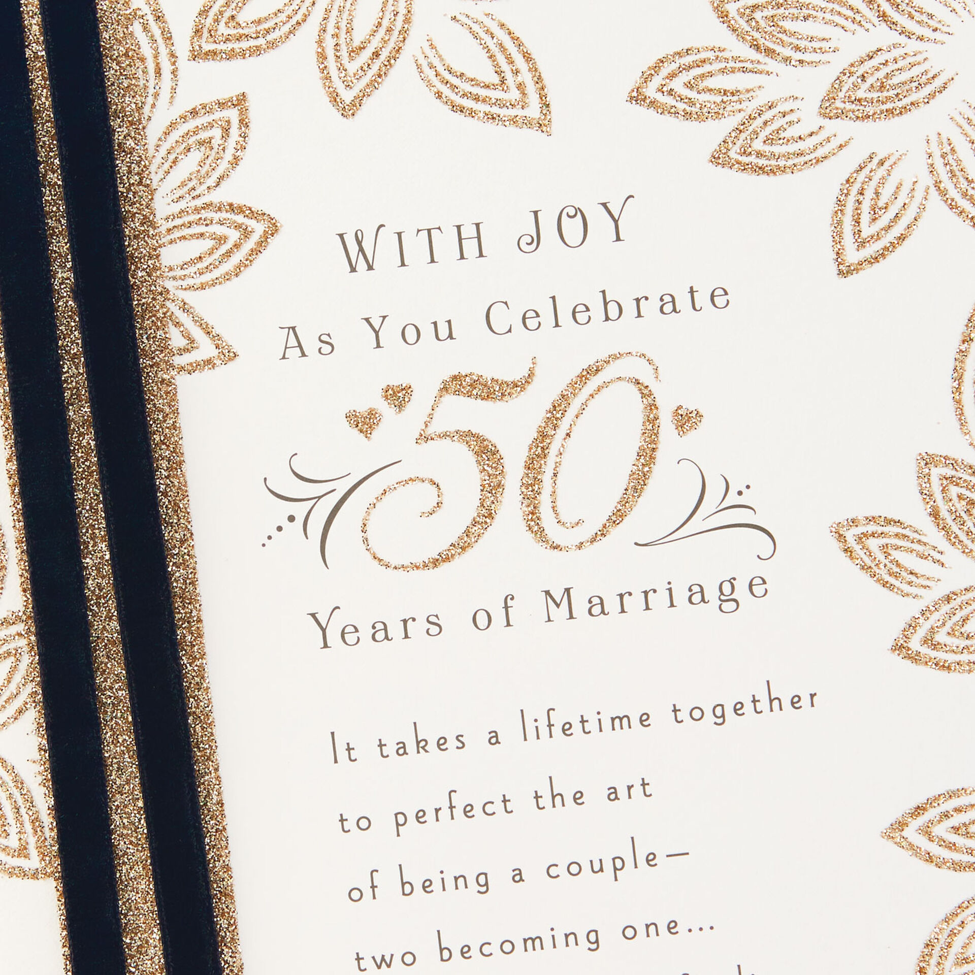 With Joy For You Religious 50th Anniversary Card Greeting Cards