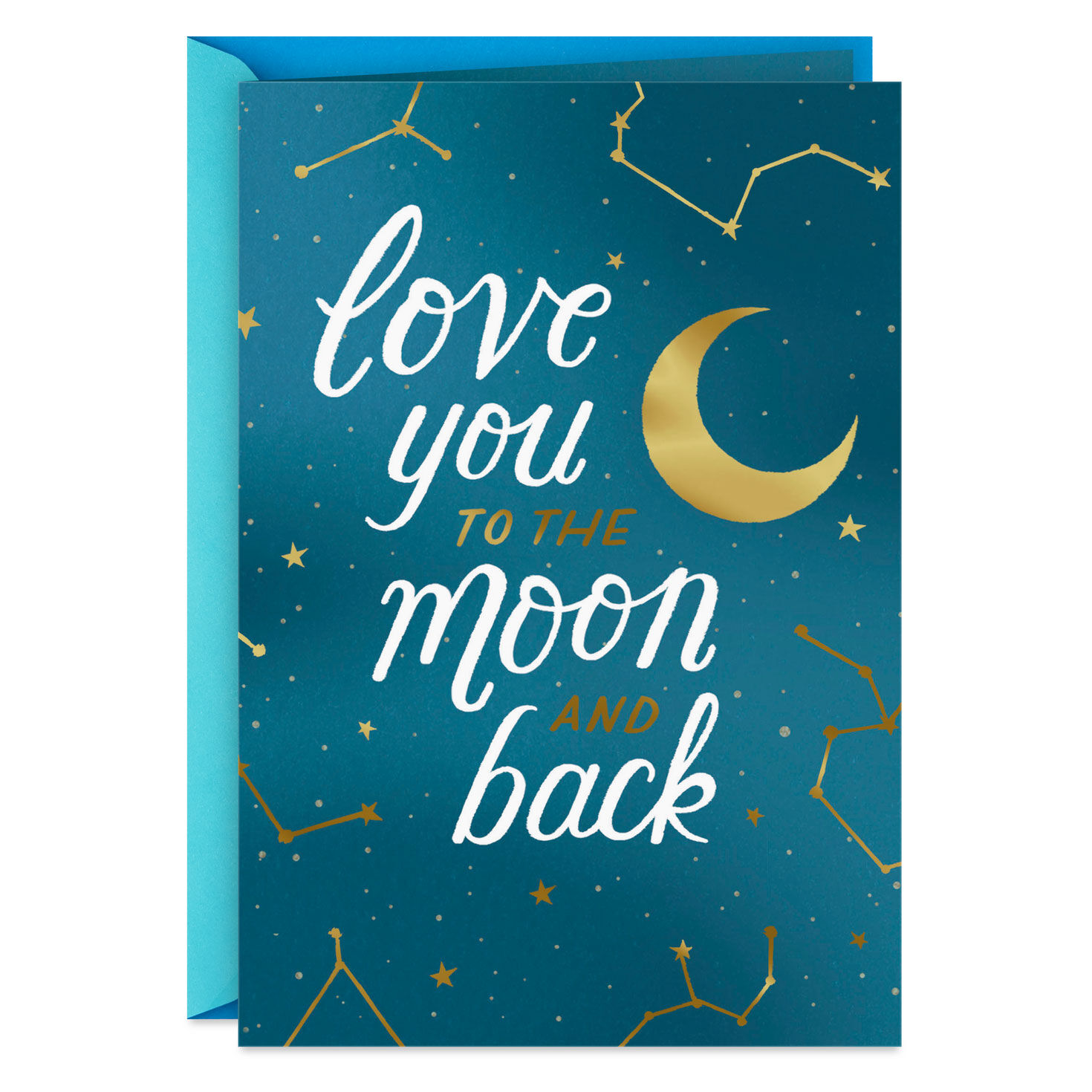 To the Moon and Back Blank Love Card