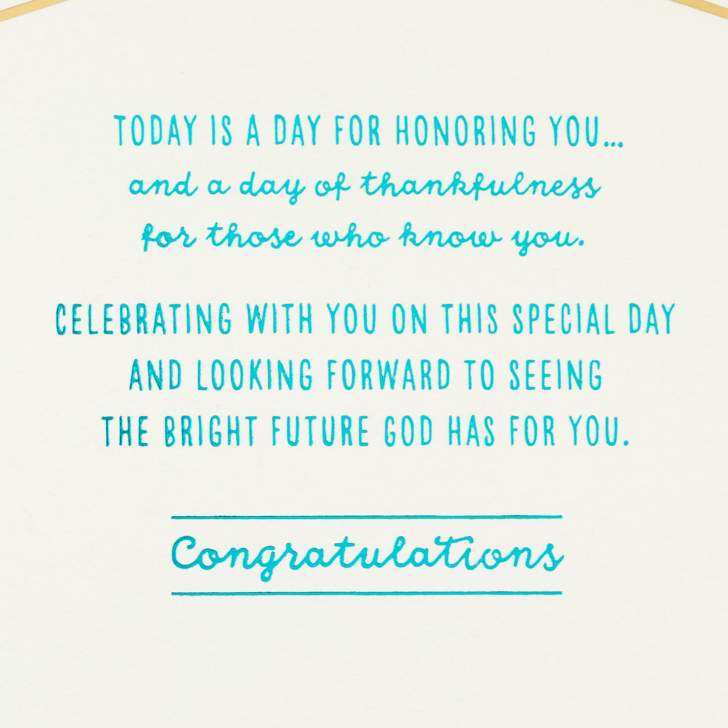 Sunset Ocean Scene Religious Graduation Card Sentiment image number 2