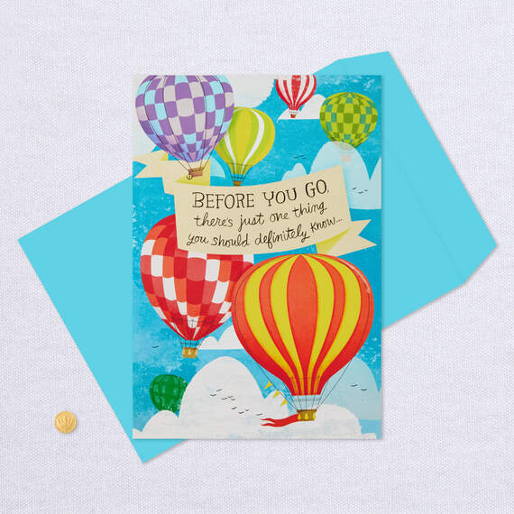 16" Hot Air Balloons Pop-Up Jumbo Goodbye Card, , large image number 6