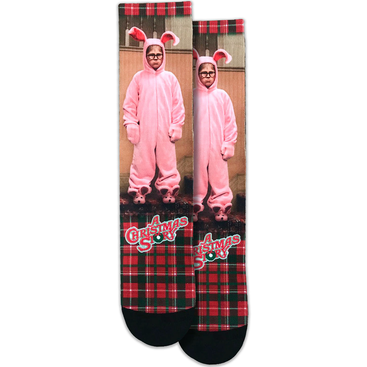 Ralphie in Pink Bunny Suit Funny Crew Socks front image number 1