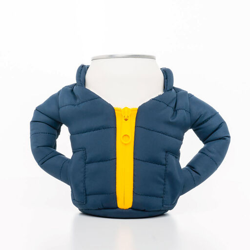 Puffin Navy Puffy Jacket Can and Bottle Cooler, 
