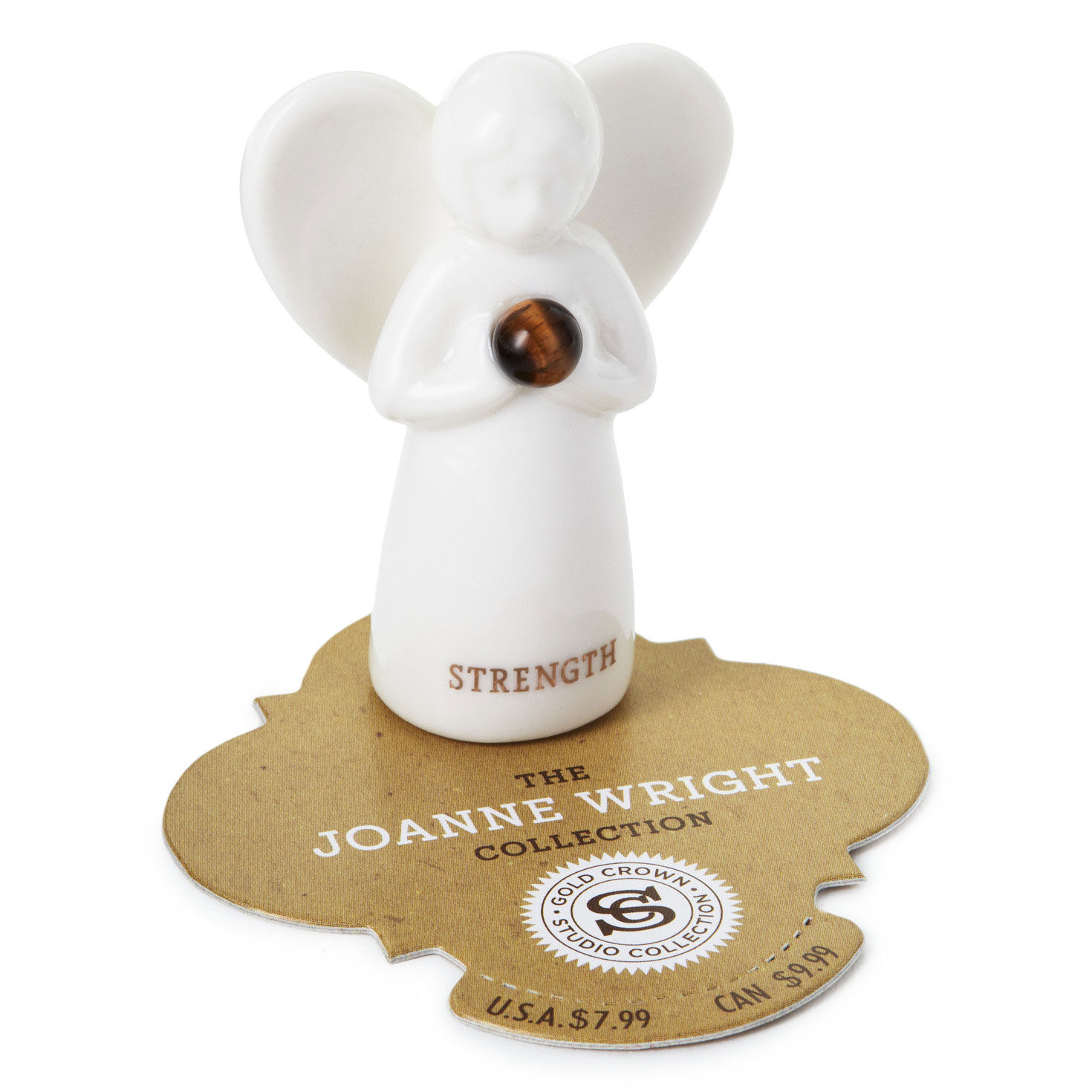 Tiger Eye Angel of Strength Mini Angel Figurine  image number 3