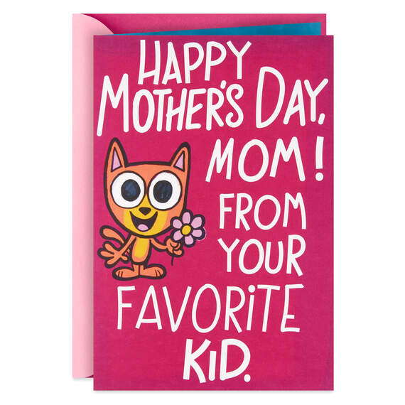 Favorite Kid Funny Pop-Up Mother's Day Card for Mom, , large image number 1