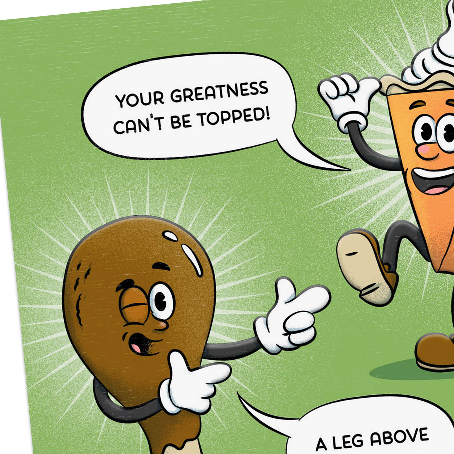 Funny Food Puns Thanksgiving Card Card Front Detail image number 5