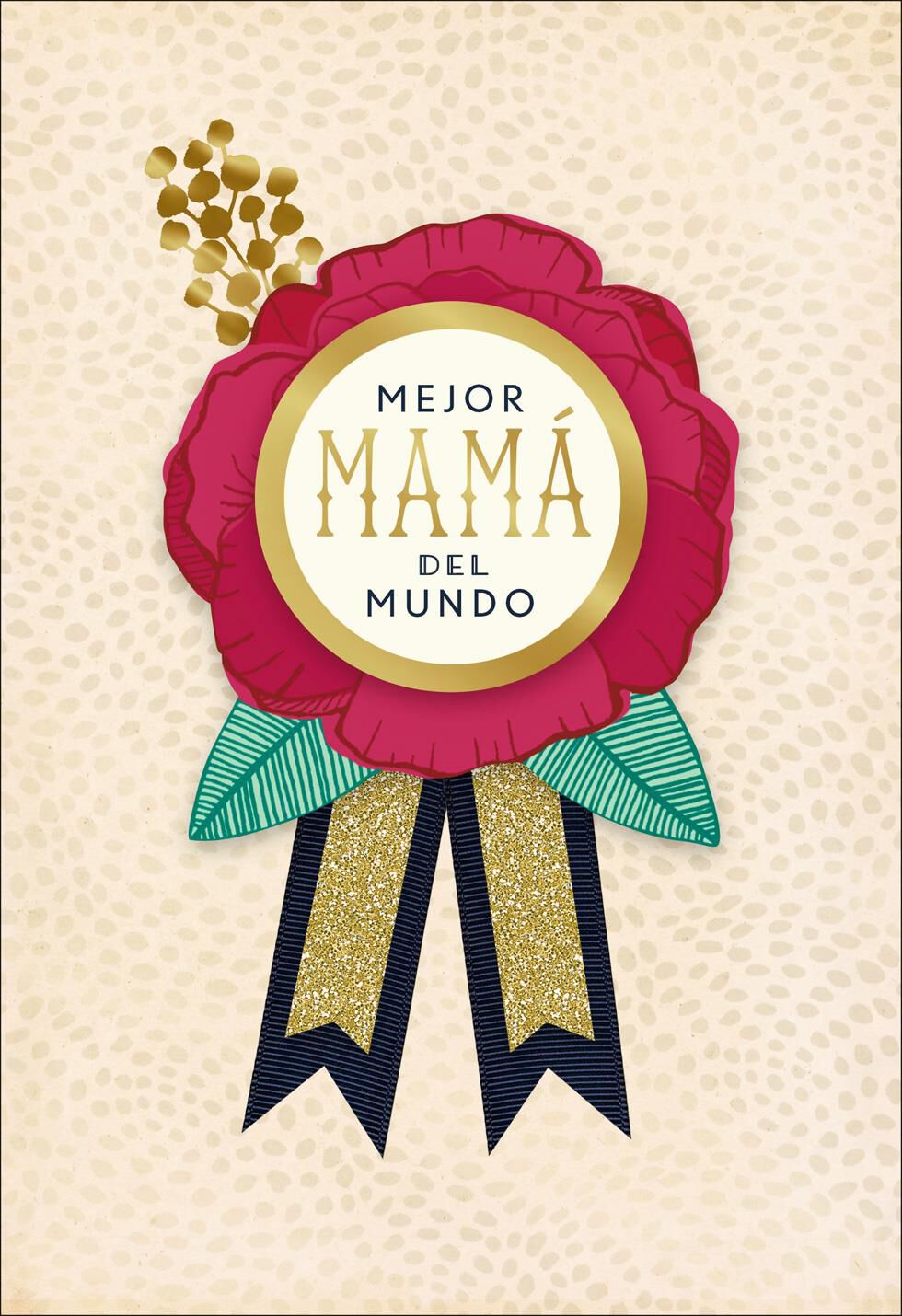 Best Mom in the World Spanish-Language Mother's Day Card With Pin