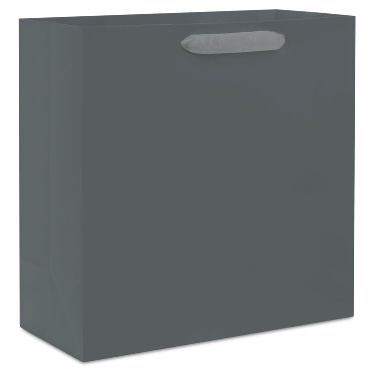 10.4" Gray Large Square Gift Bag