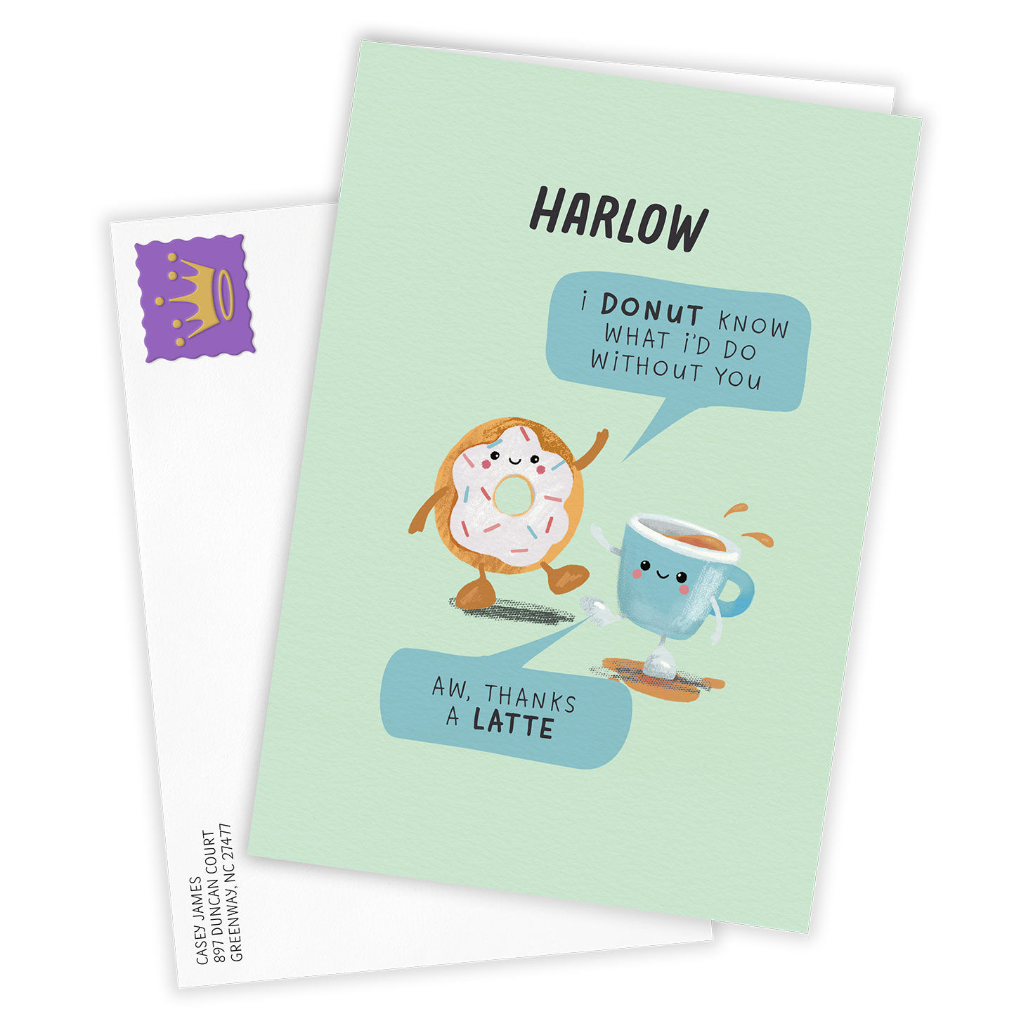 Donut and Latte Punny Custom Thank-You Card for only USD 4.99 | Hallmark