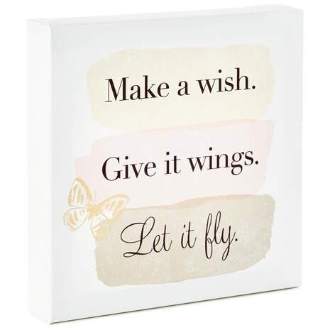 Make a Wish Canvas Quote Sign, 8x8, , large