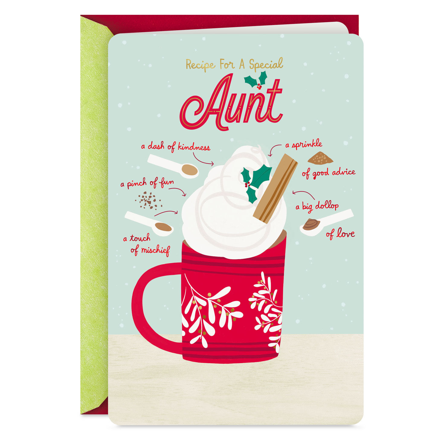 Recipe for a Wonderful Aunt Christmas Card