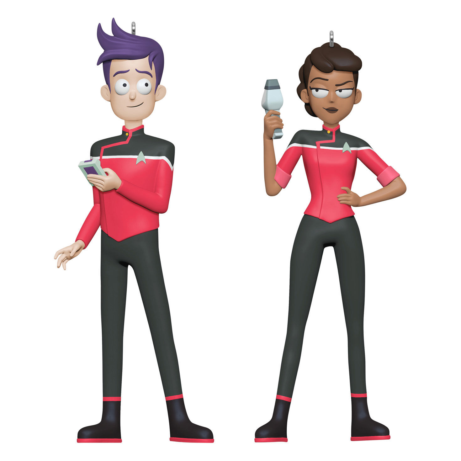 Star Trek™: Lower Decks Ensigns Beckett Mariner and Bradward Boimler Ornaments, Set of 2