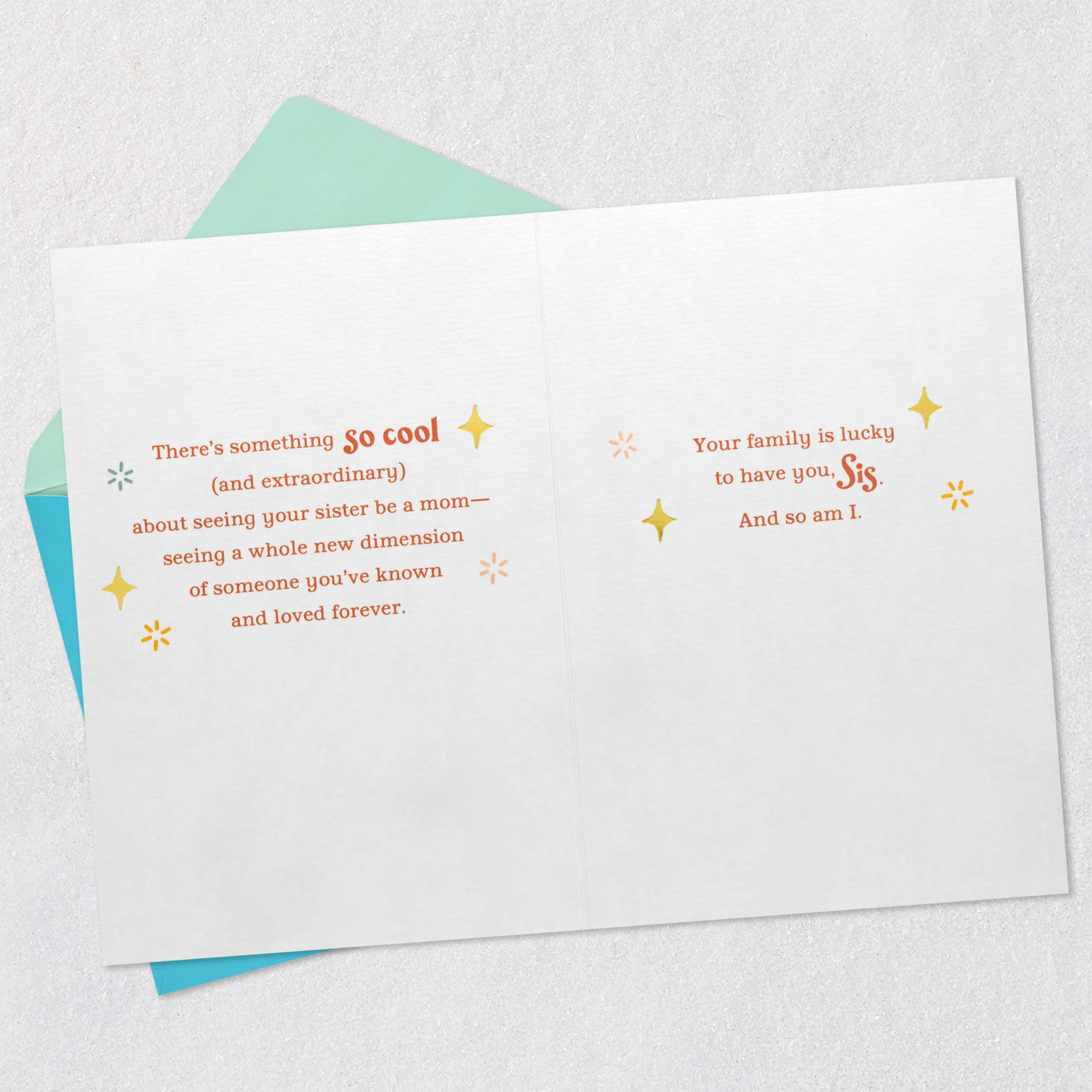 Retro Lettering Mother's Day Card for Sister Open card with envelope image number 4