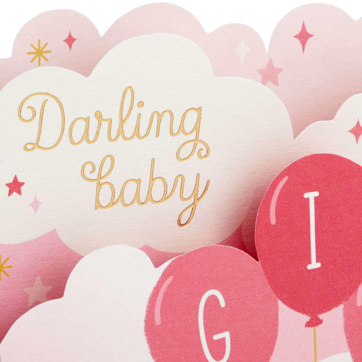 Pink Balloons 3D Pop-Up New Baby Girl Card for only USD 6.99 | Hallmark