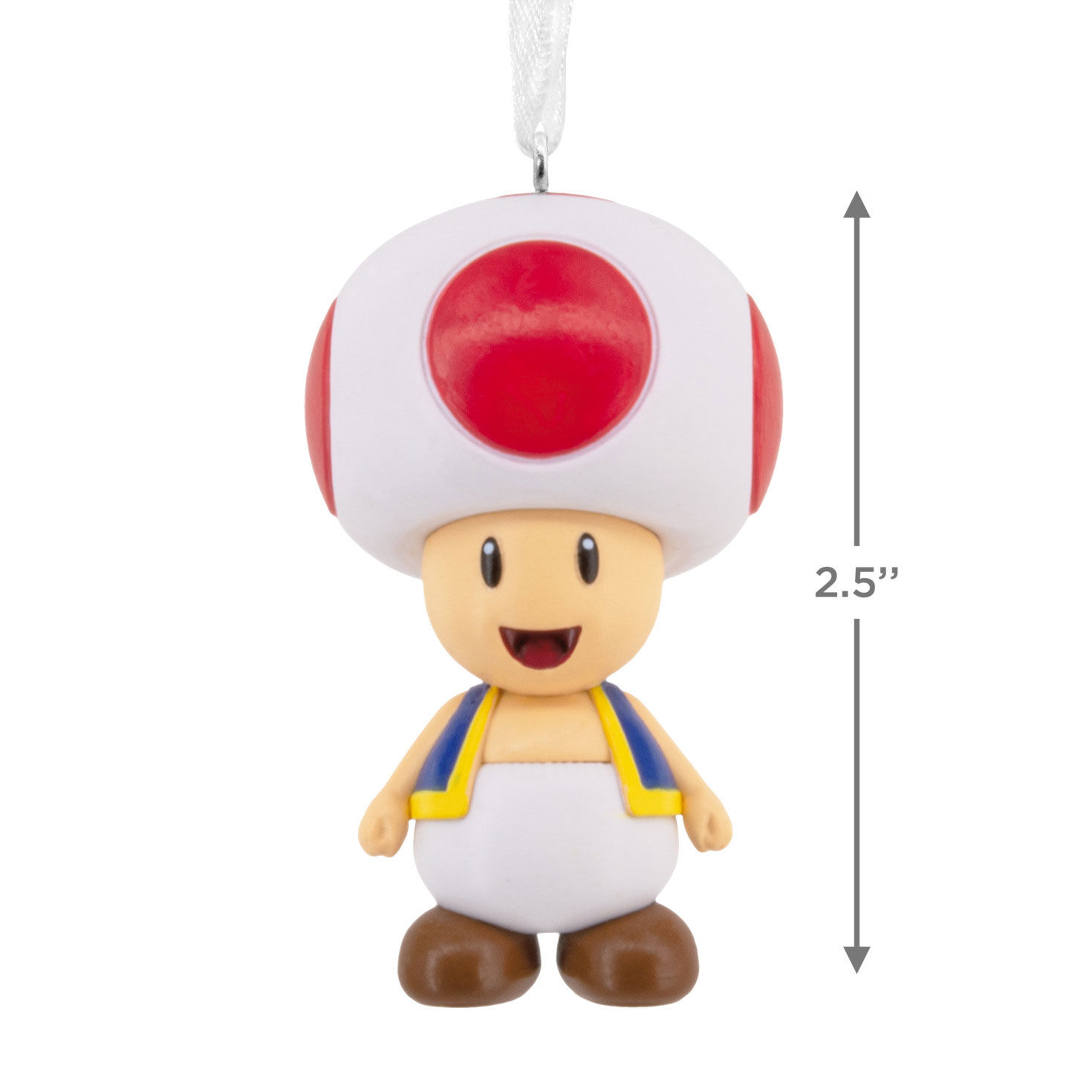 Nintendo Super Mario Toad Christmas Ornament measurement image number 3
