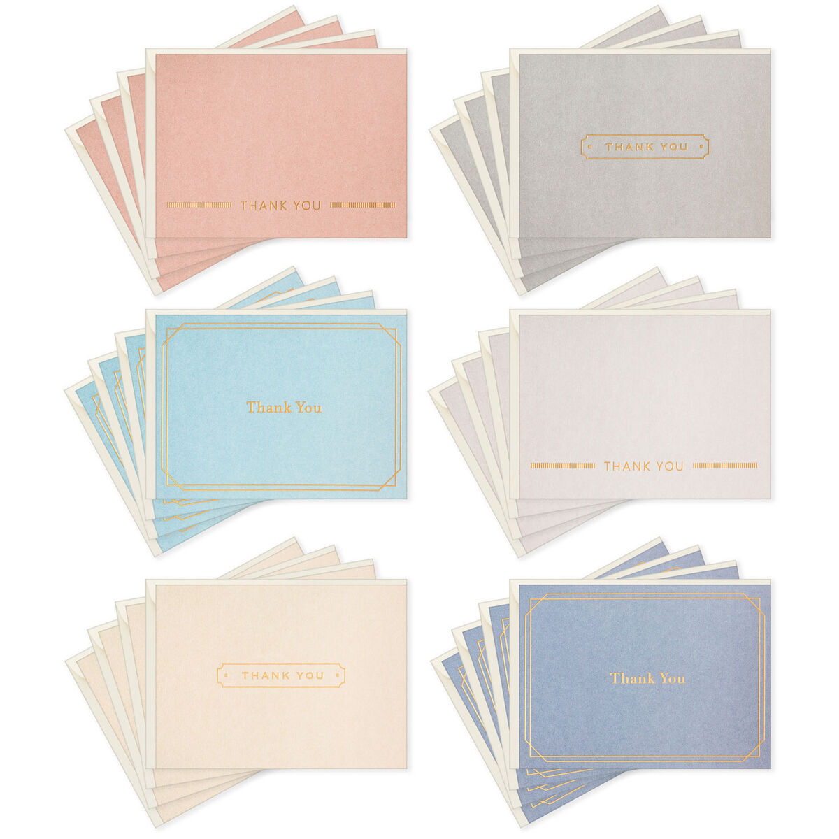 Simple and Stately Boxed Blank ThankYou Notes Assortment, Pack of 24