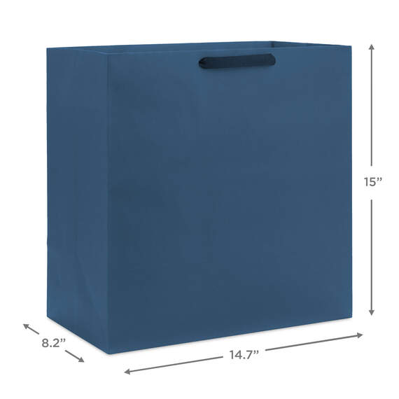 Everyday Solid Gift Bag, Navy, large image number 3