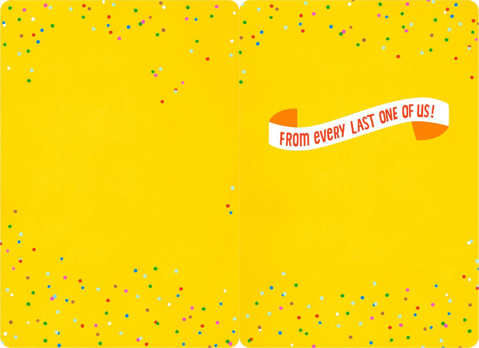 Party Cats and Dogs Jumbo Birthday Card From Us, 16.25"