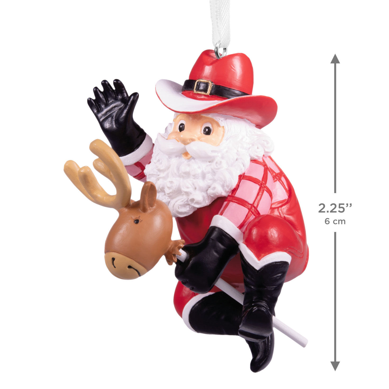 Cowboy Santa Christmas Ornament measurement image number 3