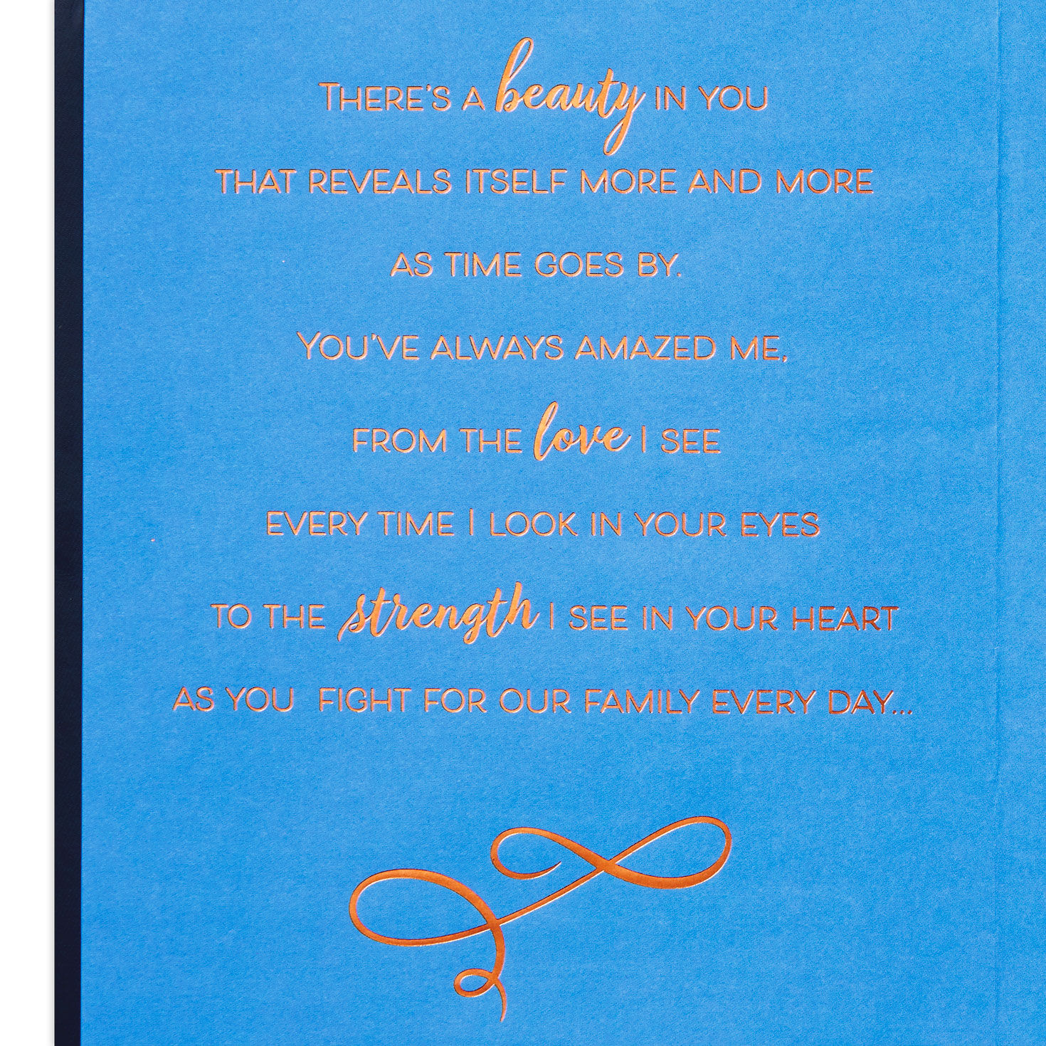 Blue Rose Romantic Mother's Day Card sentiment image number 2