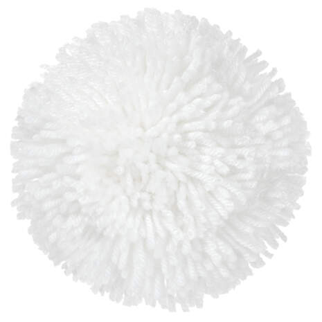 3.5" White Yarn Pom-Pom Gift Bow, , large