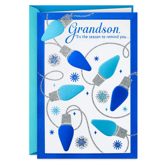 You're Loved and Important Christmas Card for Grandson
