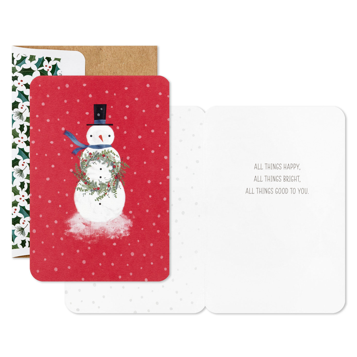 Snowman With Wreath Boxed Christmas Cards, Pack of 16 for only USD 9.99 | Hallmark
