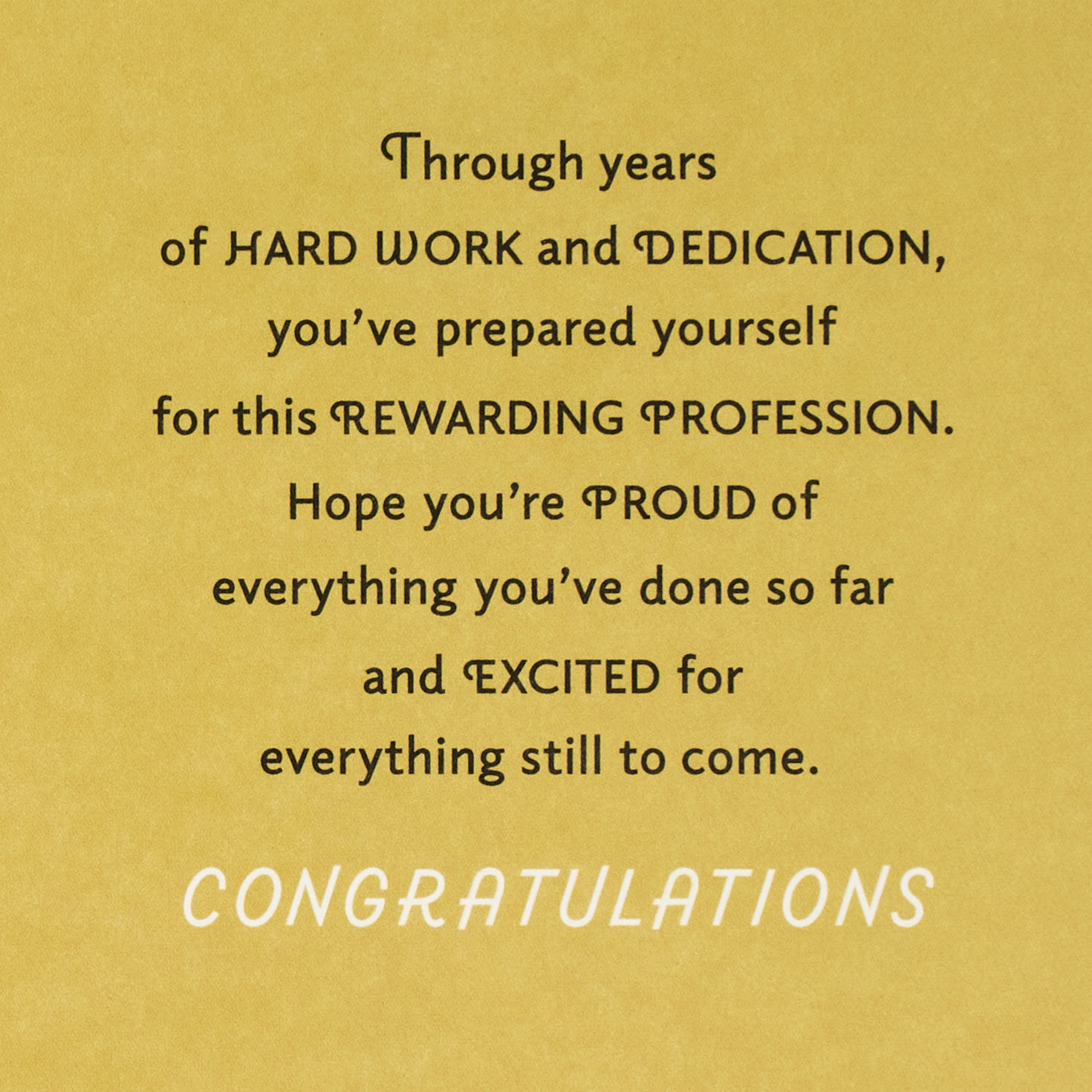 Gold and Black Health Professional Graduation Card Sentiment image number 2