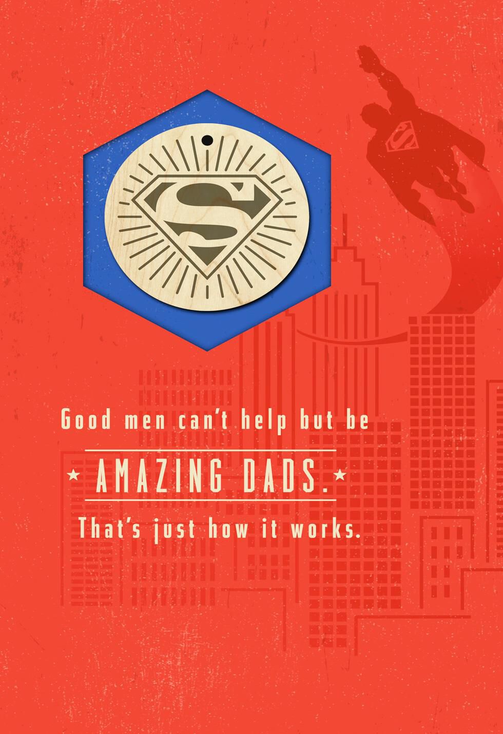 Superman™ Amazing Dad Father's Day Card With Keychain