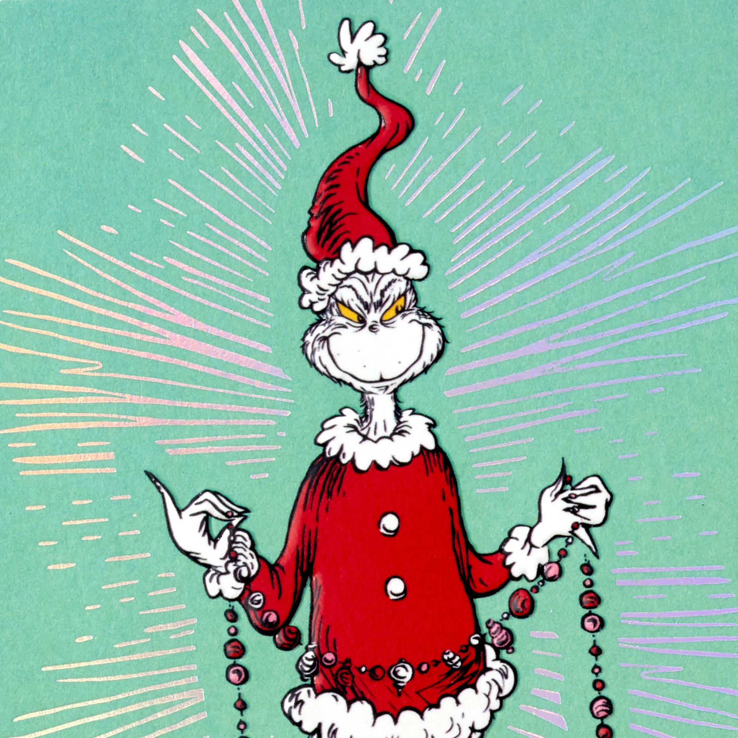 Dr. Seuss The Grinch Christmas Card Card Front Detail image number 4