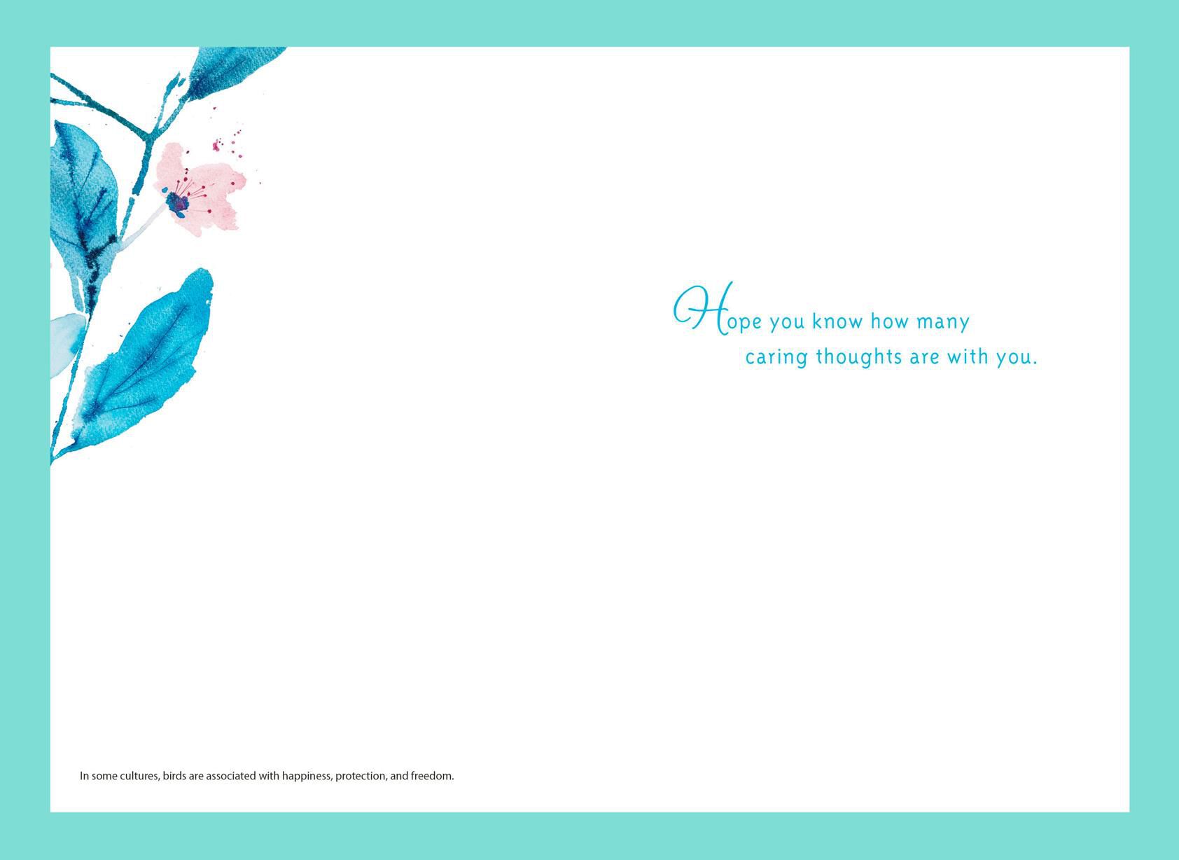 Watercolor Bird Care and Concern Card