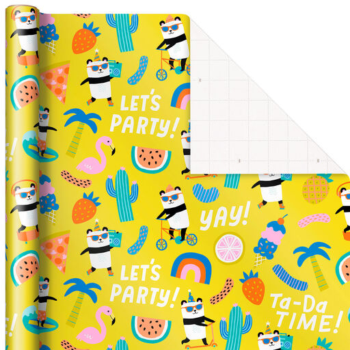 Party Panda Wrapping Paper, 20 sq. ft., 