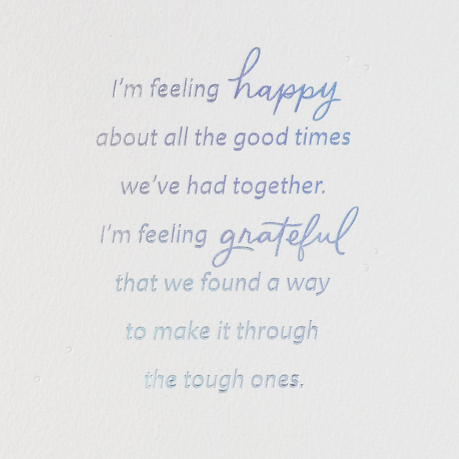 Simple Hearts Silver 25th Anniversary Card Sentiment image number 2