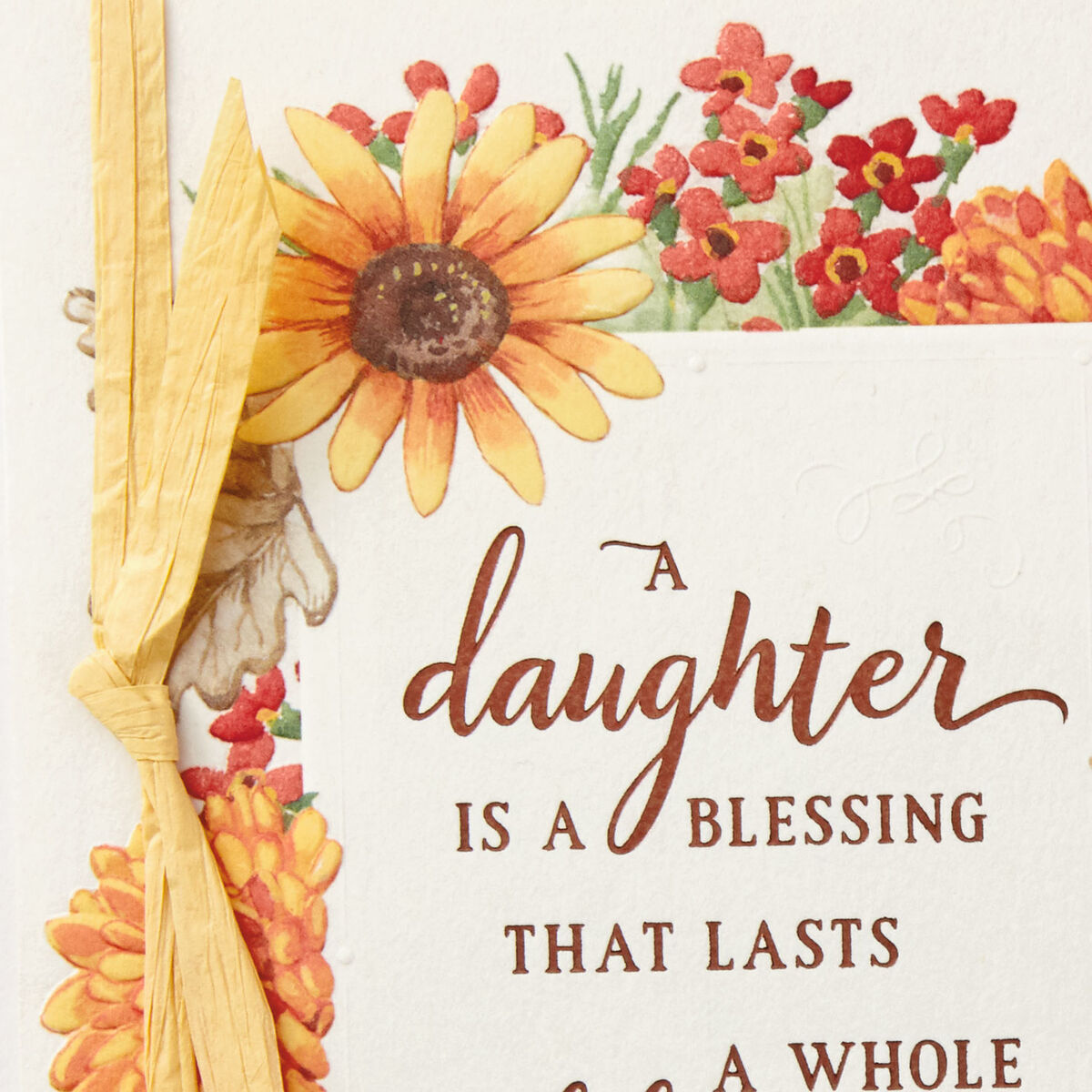Fall Flowers Thanksgiving Card for Daughter Greeting Cards Hallmark