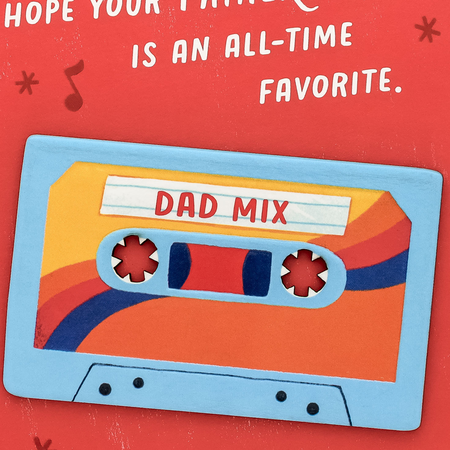 Dad Mix Tape Cassette Father's Day Card Card Front Detail image number 4