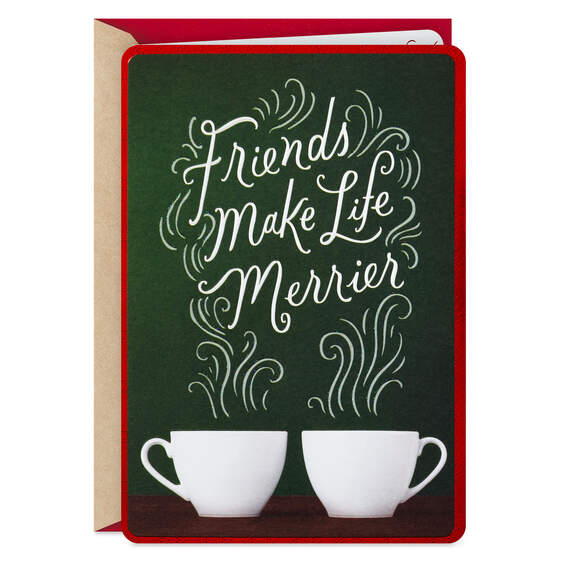 Friends Make Life Merrier Christmas Card, , large image number 1