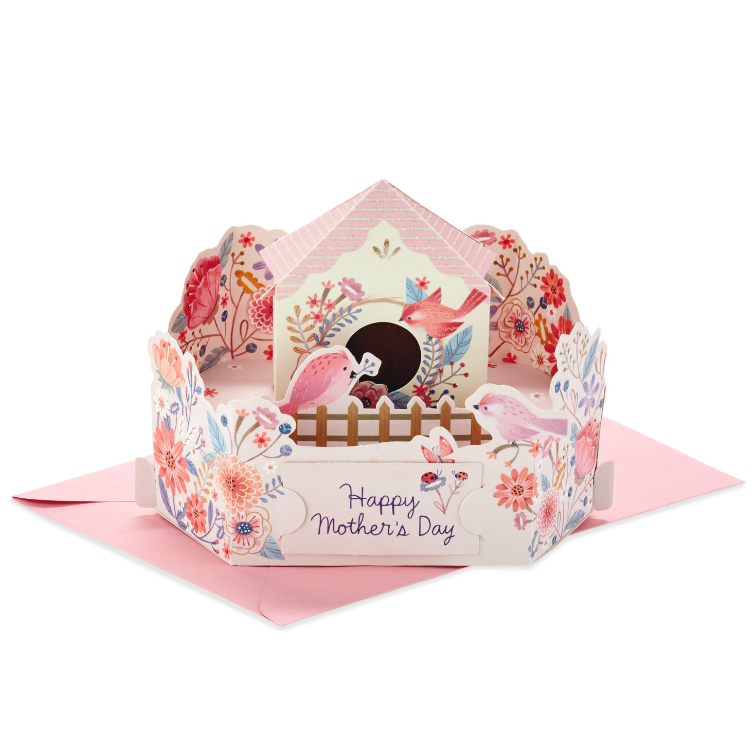 Floral Birdhouse Mini 3D Pop-Up Mother's Day Card