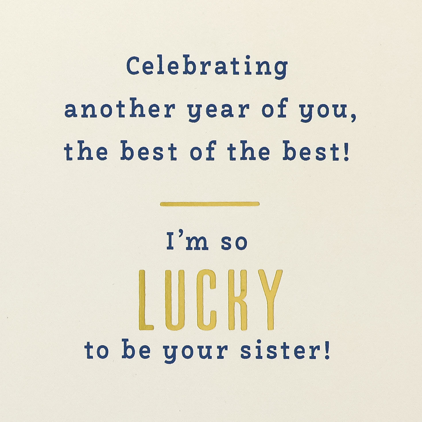 Gold and Blue Ribbon Brother Birthday Card Sentiment image number 2