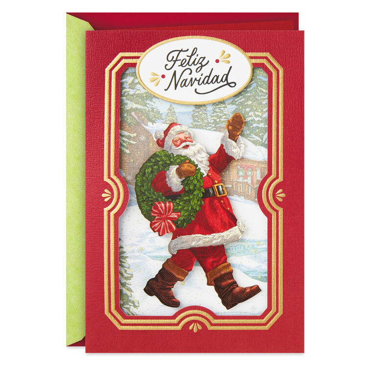 Feliz Navidad Santa Spanish-Language Christmas Card