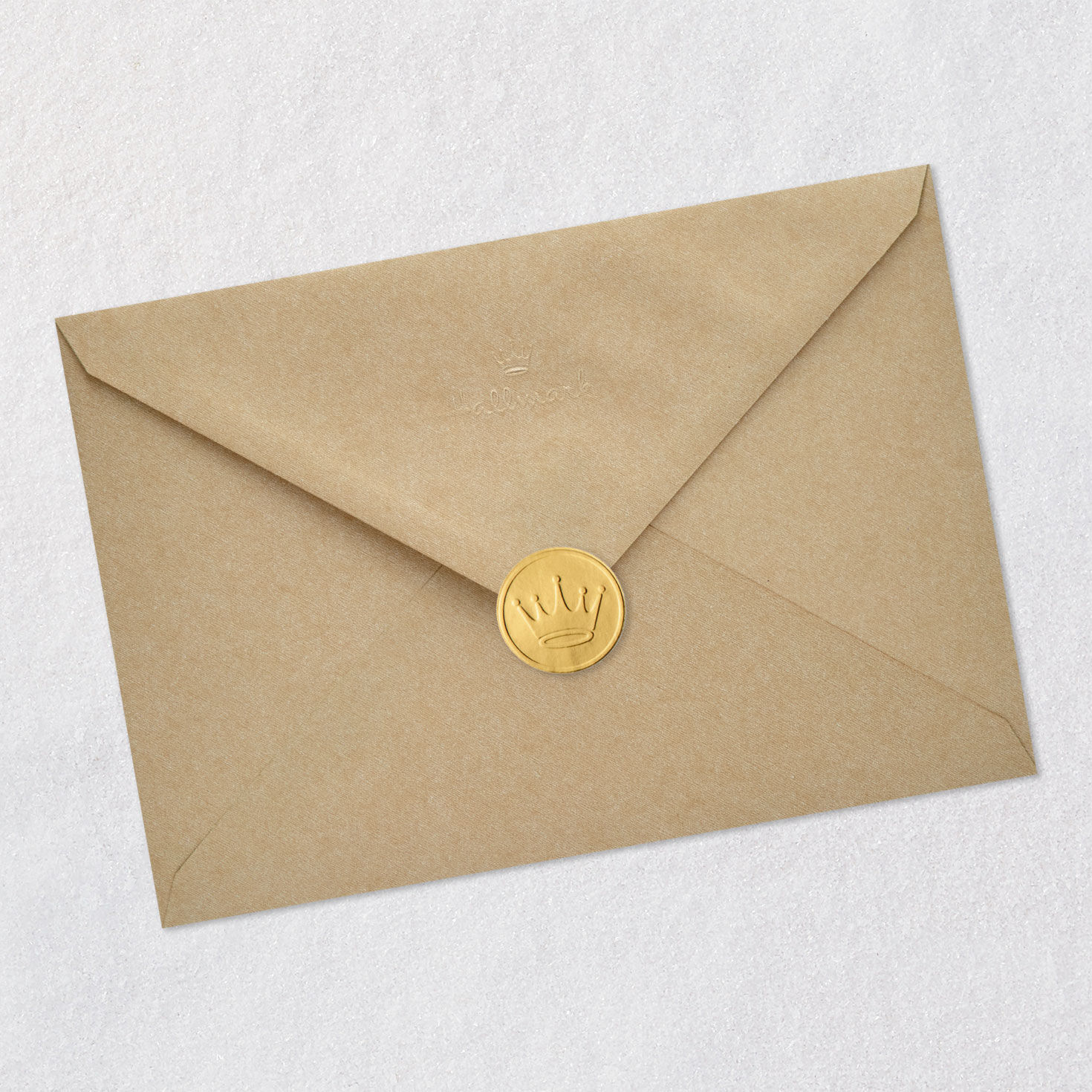 Speckled Tan, Cream and Peach 20th Anniversary Card Envelope Back with Seal image number 8