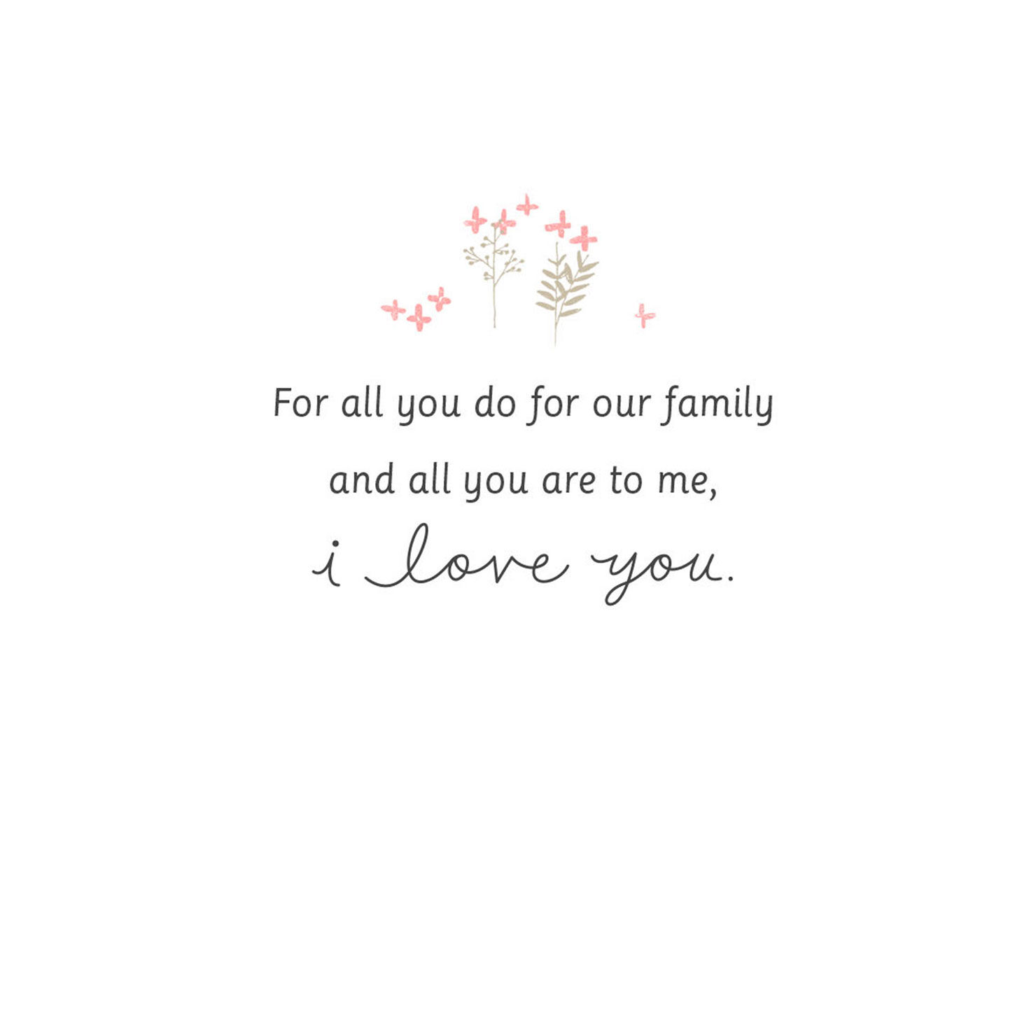 Family Under Willow Tree Mothers Day Card for Wife sentiment image number 2