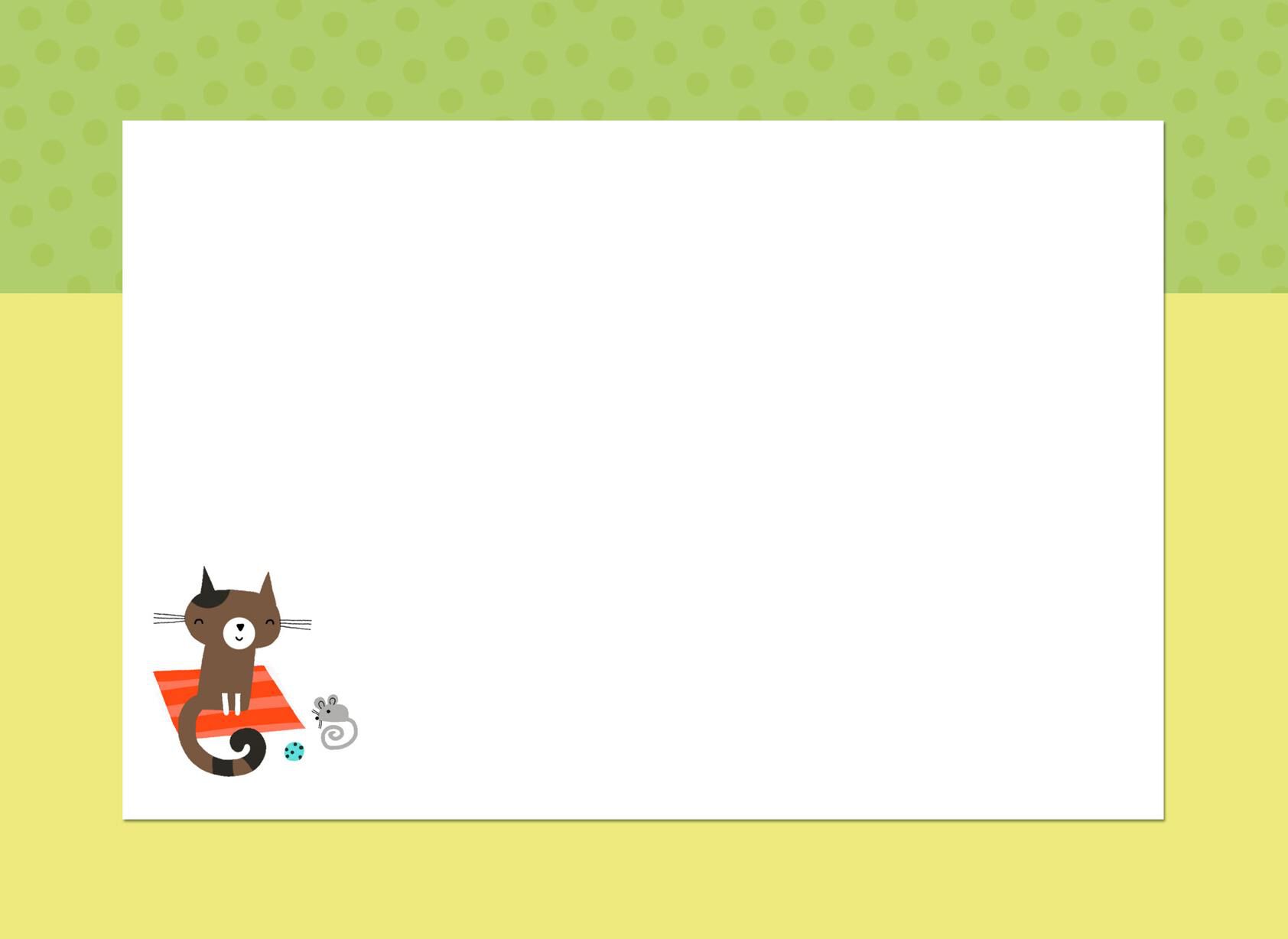 Cat Party Blank Card