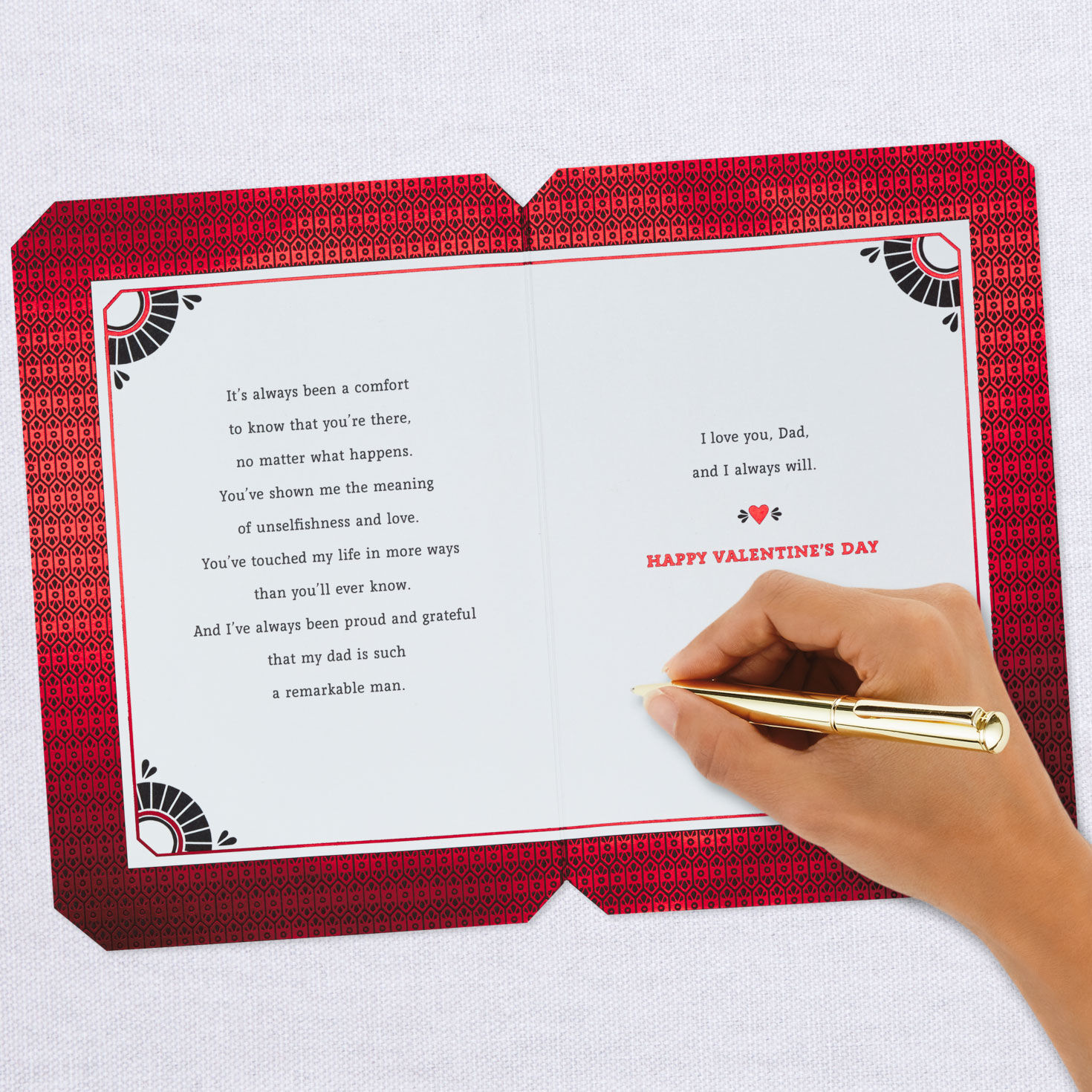 valentines card from daughter to father