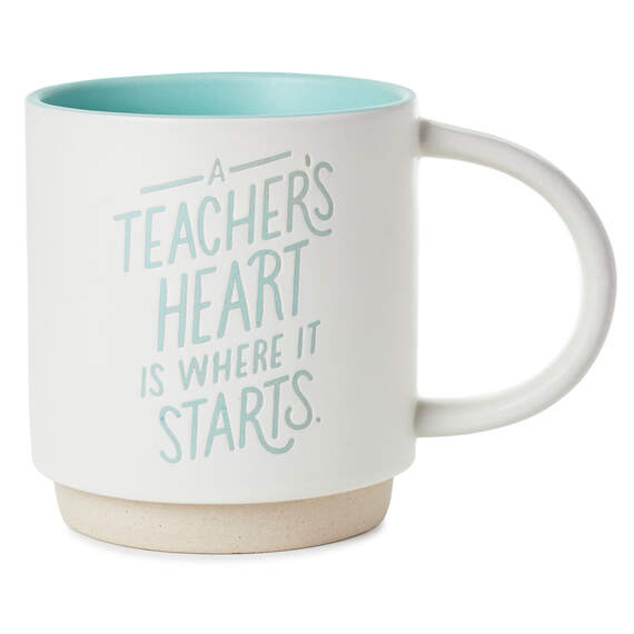 A Teacher's Heart Mug, 16 oz.