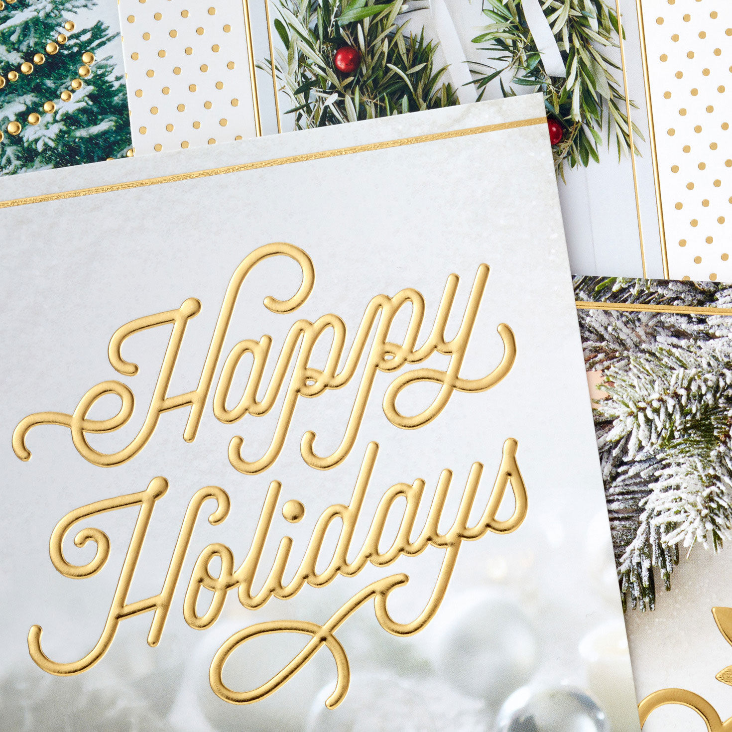 White and Gold Boxed Christmas Card Bulk Pack cover detail image number 5